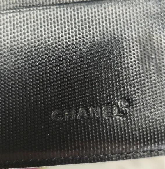 Chanel Black Nylon Bifold Wallet Unisex Vintage Old Travel Line